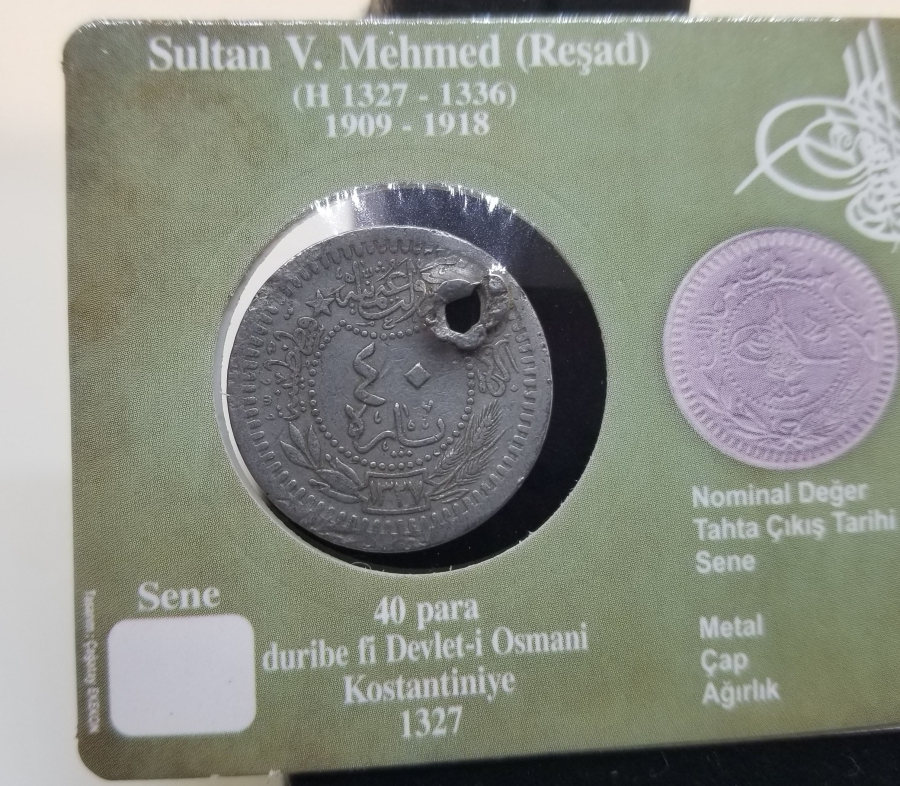 MEHMET REŞAT HAN DÖNEMİ KOLEKSİYONLUK NİKEL 40 PARA