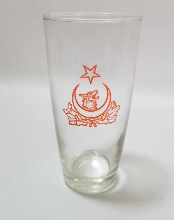 CUMHURİYET BAŞLARI ÇOK NADİR ÜZERİ BOZKURT VE AY YILDIZLI BARDAK