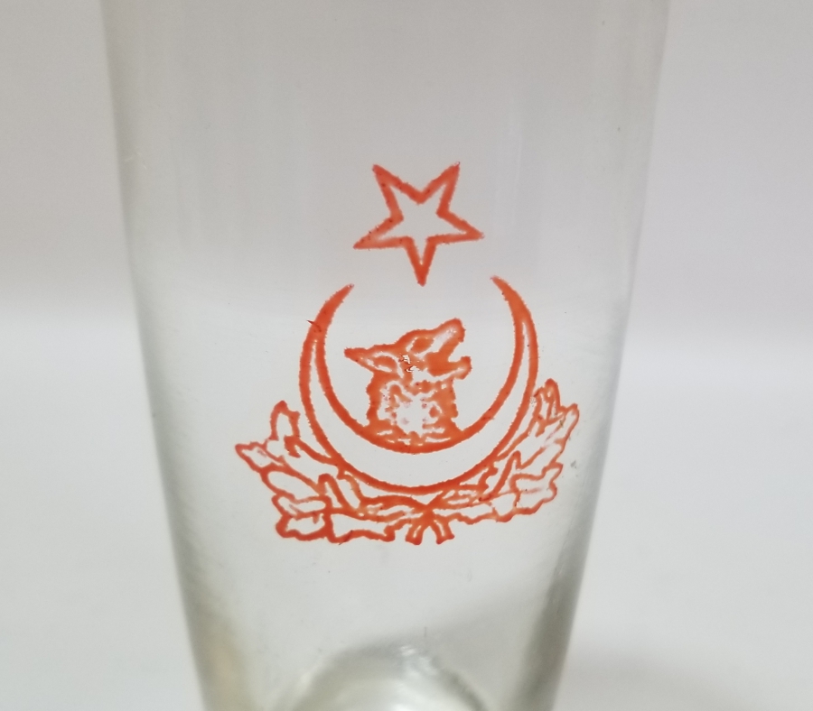 CUMHURİYET BAŞLARI ÇOK NADİR ÜZERİ BOZKURT VE AY YILDIZLI BARDAK