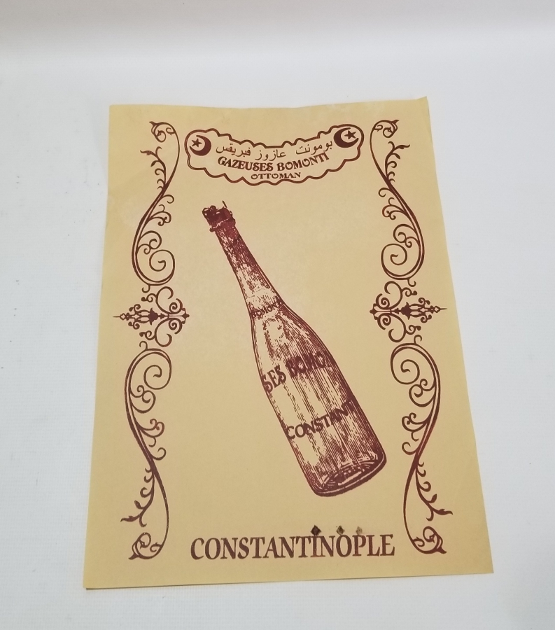 OSMANLI DÖNEMİ ÇOK NADİR BOMONTİ GAZOZ REKLAMI AFİŞİ