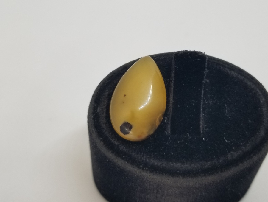 BİTKİ FOSİLLİ NADİR DAMLA KEHRİBAR YÜZÜK KAŞI