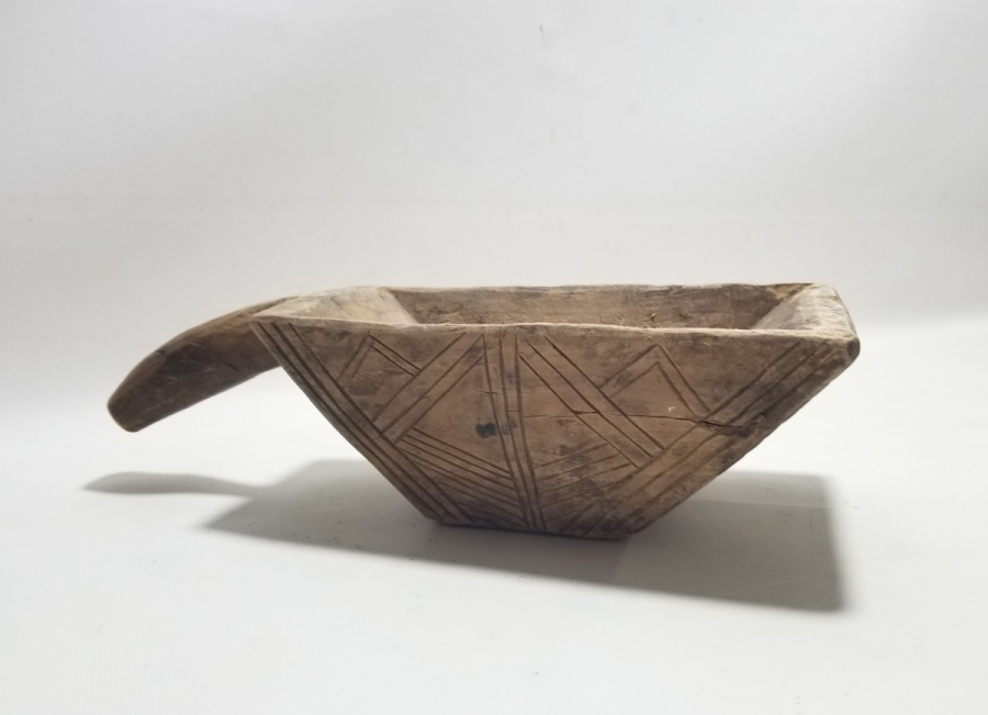 OSMANLI DÖNEMİ NADİR EL OYMA AHŞAP KAHVECİ KÜREĞİ - KAHVE KÜREĞİ