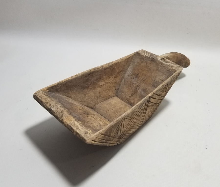 OSMANLI DÖNEMİ NADİR EL OYMA AHŞAP KAHVECİ KÜREĞİ - KAHVE KÜREĞİ