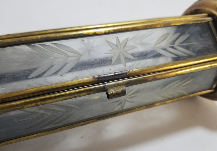 OSMANLI DÖNEMİ KRİSTAL CAMLI ANTİKA EL MUMLUĞU