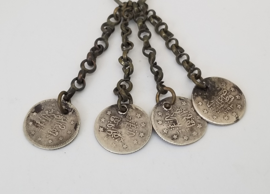 OSMANLI DÖNEMİ GÜMÜŞ PARALI FES SÜSÜ