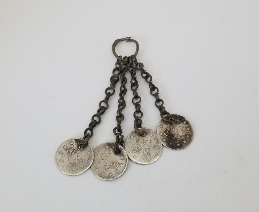 OSMANLI DÖNEMİ GÜMÜŞ PARALI FES SÜSÜ