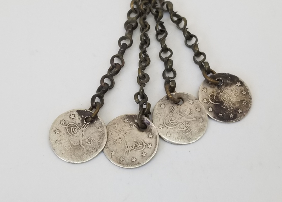 OSMANLI DÖNEMİ GÜMÜŞ PARALI FES SÜSÜ