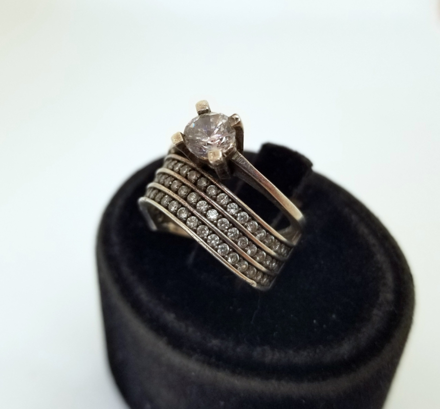 TEK TAŞLI GÜMÜŞ ALYANS