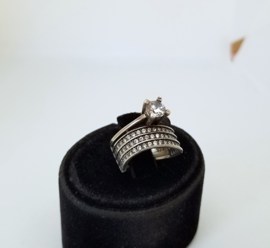 TEK TAŞLI GÜMÜŞ ALYANS