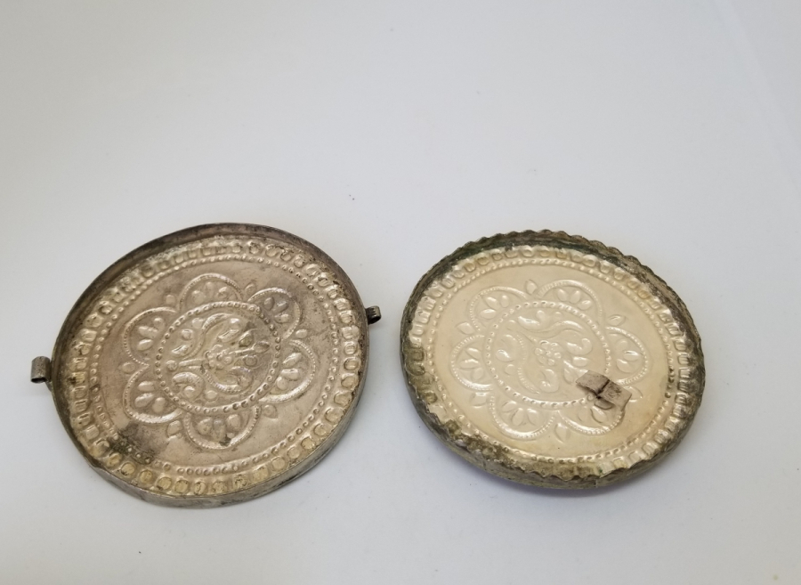 KABARTMA İŞÇİLİKLİ OSMANLI DÖNEMİ KAPAKLI CEP AYNASI