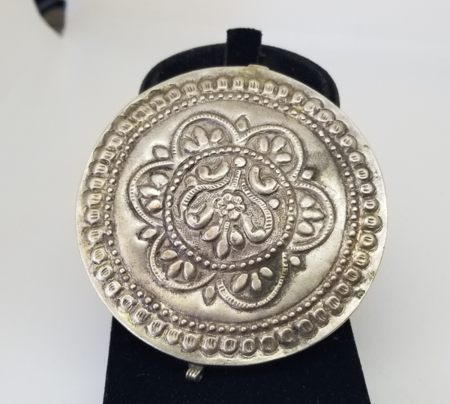 KABARTMA İŞÇİLİKLİ OSMANLI DÖNEMİ KAPAKLI CEP AYNASI