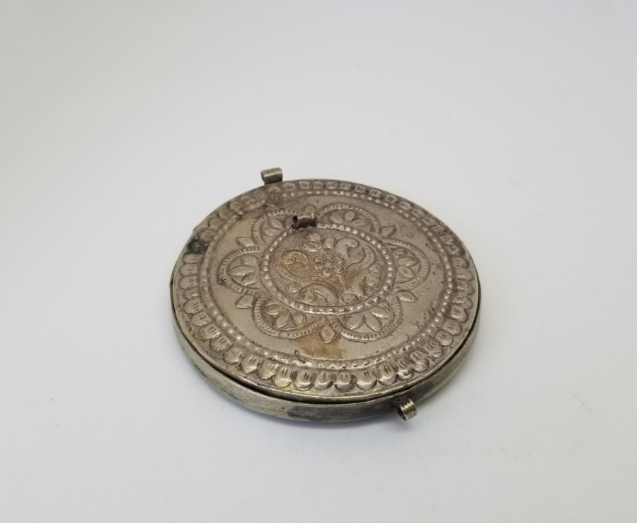 KABARTMA İŞÇİLİKLİ OSMANLI DÖNEMİ KAPAKLI CEP AYNASI