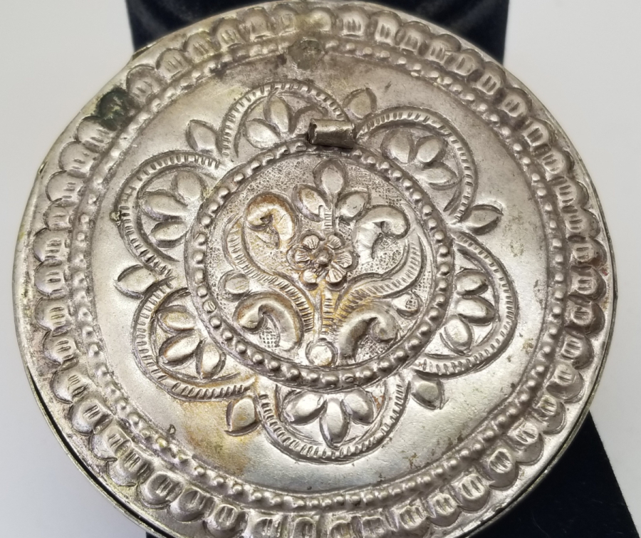 KABARTMA İŞÇİLİKLİ OSMANLI DÖNEMİ KAPAKLI CEP AYNASI