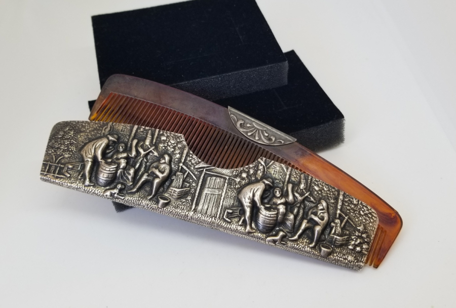 KABARTMA İŞÇİLİKLİ KABINDA GÜMÜŞ TARAK