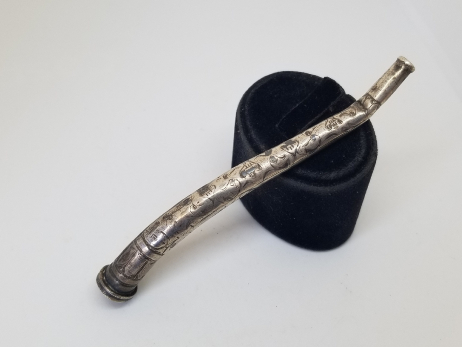 OSMANLI DÖNEMİ SAVAT İŞÇİLİKLİ GÜMÜŞ SİGARA AĞIZLIĞI