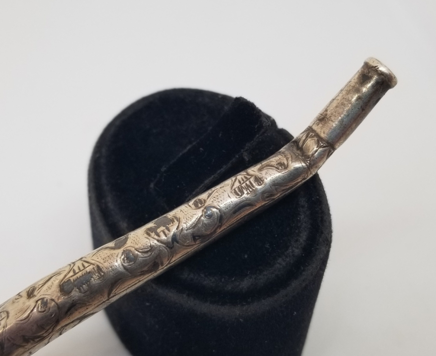 OSMANLI DÖNEMİ SAVAT İŞÇİLİKLİ GÜMÜŞ SİGARA AĞIZLIĞI