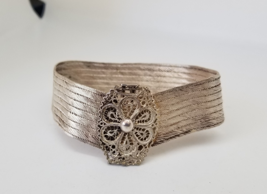 ÖZEL YAPIM ANTİKA GÜMÜŞ TRABZON BİLEKLİK