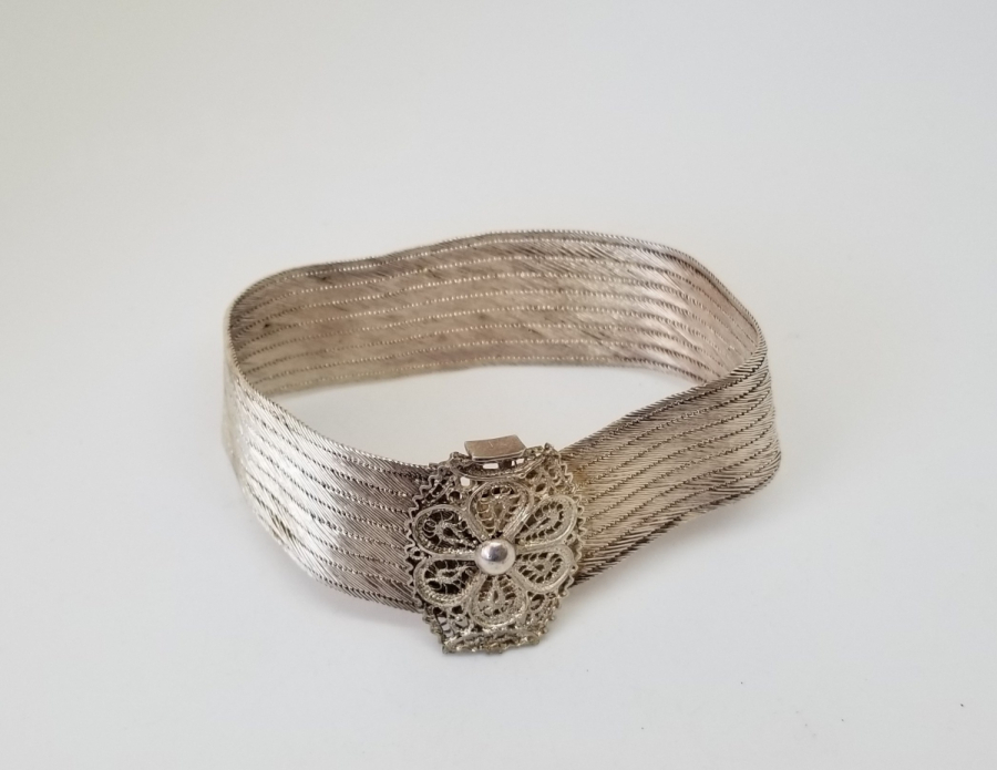 ÖZEL YAPIM ANTİKA GÜMÜŞ TRABZON BİLEKLİK