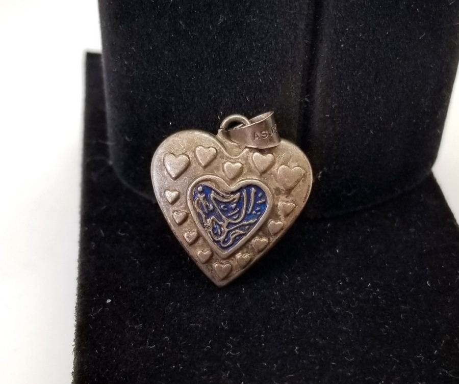 ÖZEL YAPIM KALP FORMLU GÜMÜŞ CEVŞEN-i KEBİR