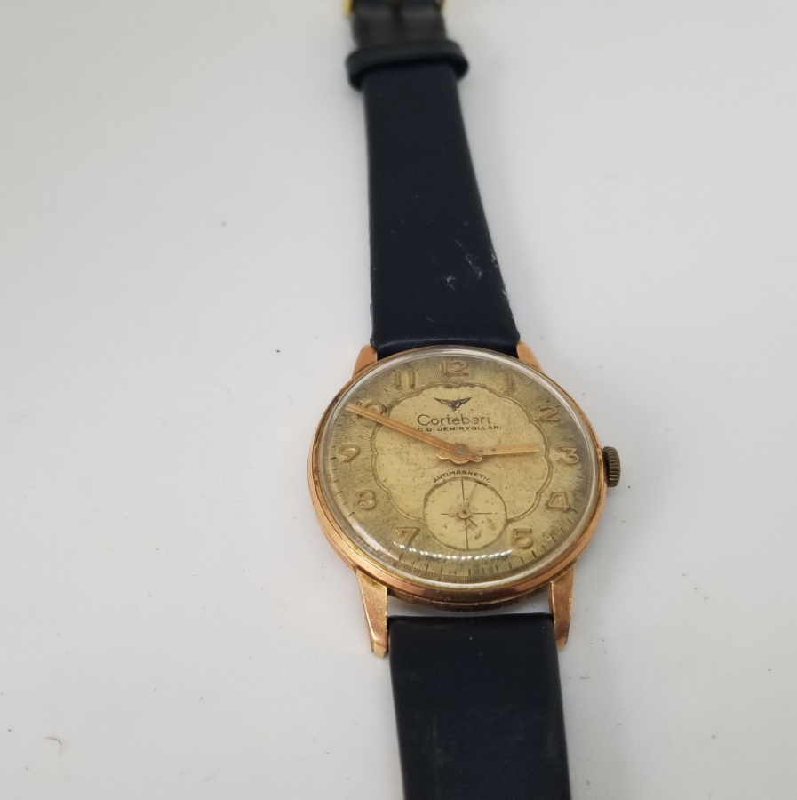 ALTIN KAPLAMA ANTİKA CORTEBERT KURMALI KOL SAATİ