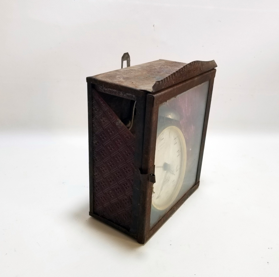 ANTİKA SERKİSOF MARKA KURMALI MASA SAATİ VE KABI