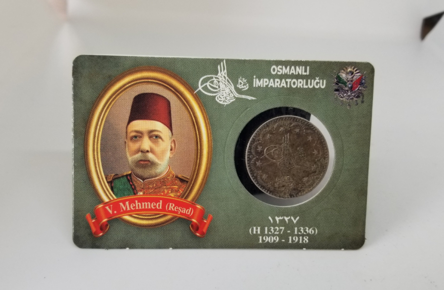 KOLEKSİYONLUK SULTAN MEHMET REŞAT HAN DÖNEMİ GÜMÜŞ 5 KURUŞ MECİDİYE