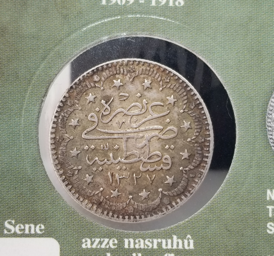 KOLEKSİYONLUK SULTAN MEHMET REŞAT HAN DÖNEMİ GÜMÜŞ 5 KURUŞ MECİDİYE