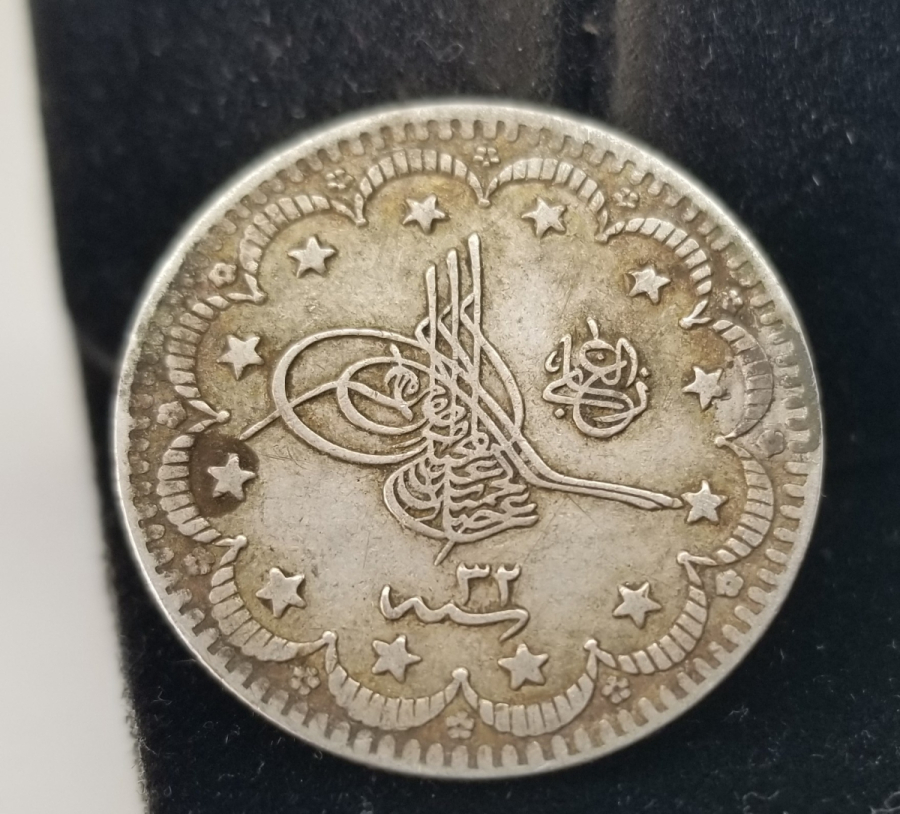 KOLEKSİYONLUK SULTAN ABDÜLHAMİD HAN DÖNEMİ GÜMÜŞ 5 KURUŞ PARA