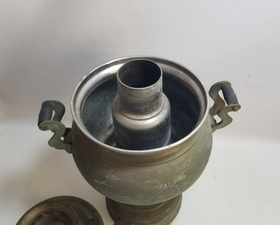 ÜZERİ AYETLERLE DEKORLU ANTİKA SEMAVER