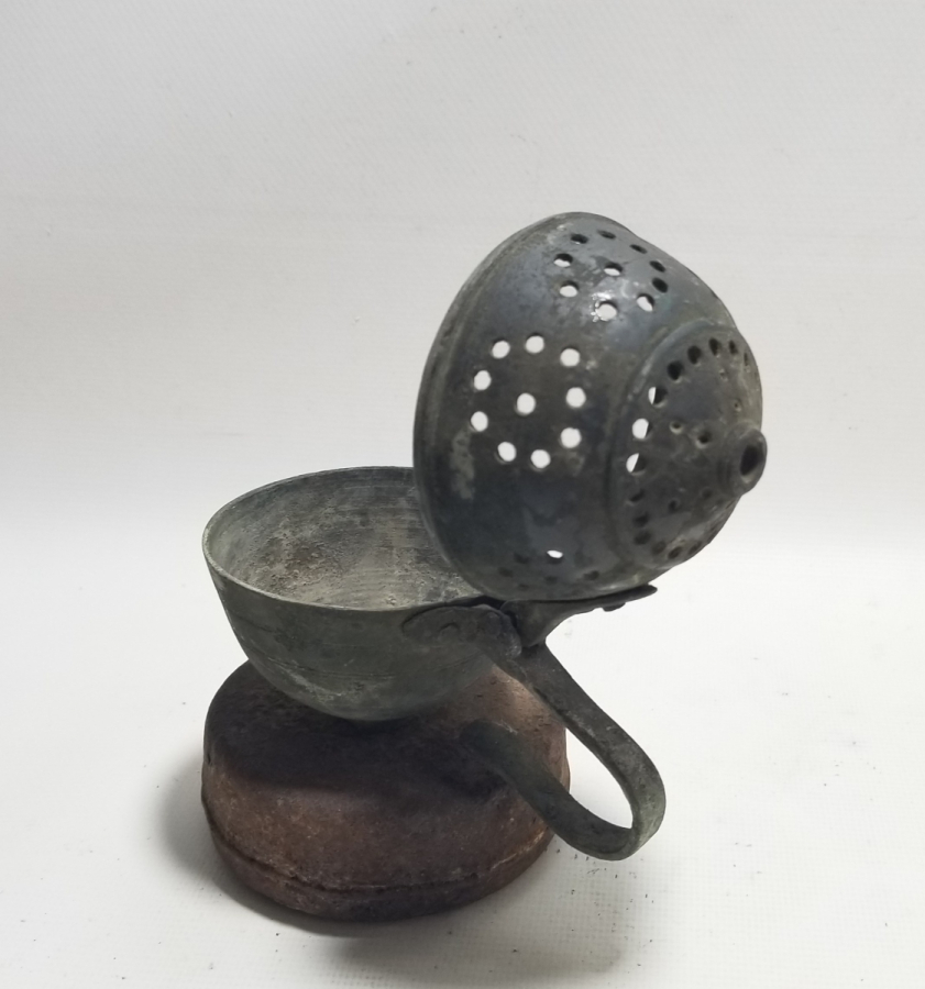 OSMANLI DÖNEMİ EL YAPIMI NADİR FORMDA BUHURDANLIK