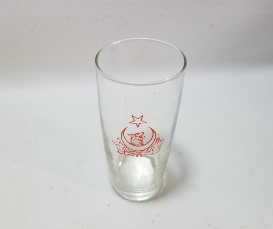 CUMHURİYET BAŞLARI ÇOK NADİR ÜZERİ BOZKURT VE AY YILDIZLI BARDAK