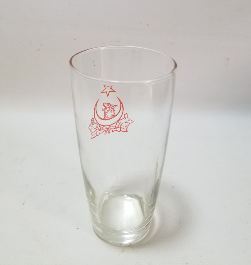 CUMHURİYET BAŞLARI ÇOK NADİR ÜZERİ BOZKURT VE AY YILDIZLI BARDAK