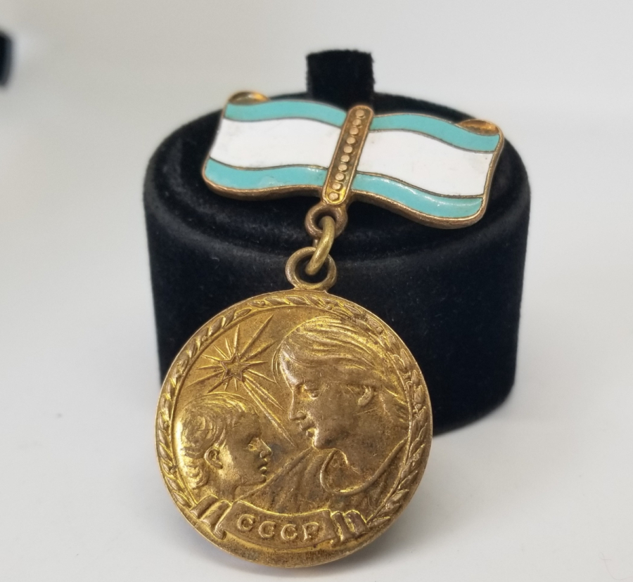 MİNELİ ASKISI İLE ANTİKA RUS DOĞURGANLIK MADALYASI - ANNELİK MADALYASI