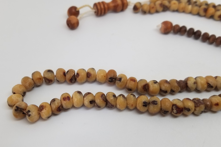 HURMA ÇEKİRDEĞİNDEN YAPILMIŞ OSMANLI DÖNEMİ 99 LUK NAMAZ TESPİHİ