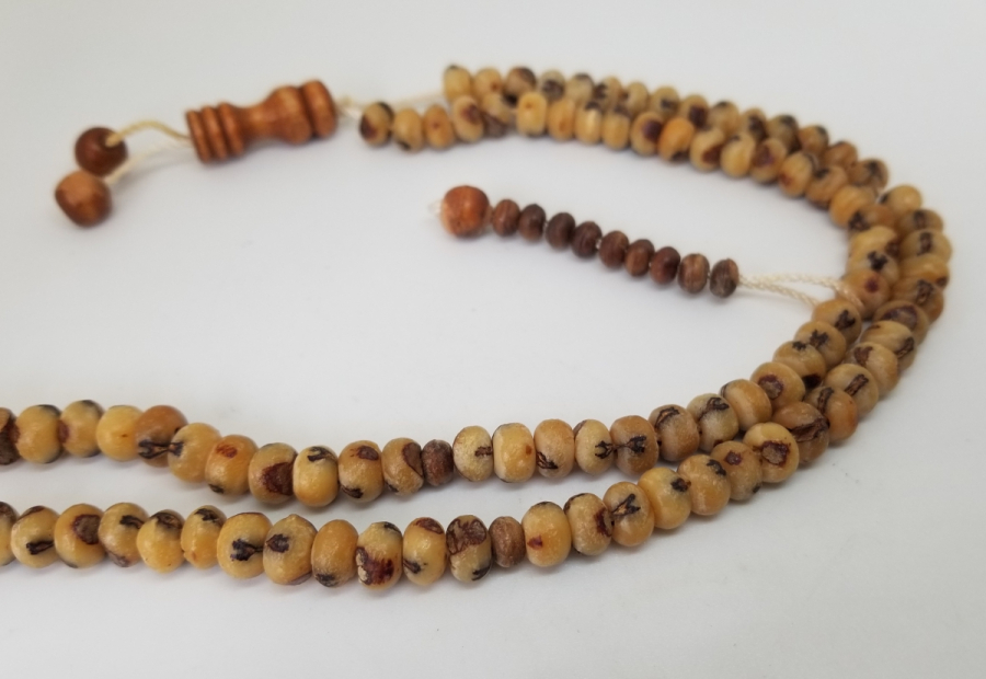 HURMA ÇEKİRDEĞİNDEN YAPILMIŞ OSMANLI DÖNEMİ 99 LUK NAMAZ TESPİHİ