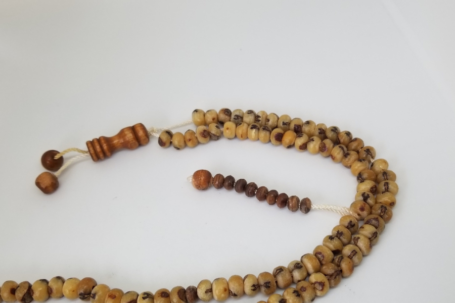 HURMA ÇEKİRDEĞİNDEN YAPILMIŞ OSMANLI DÖNEMİ 99 LUK NAMAZ TESPİHİ