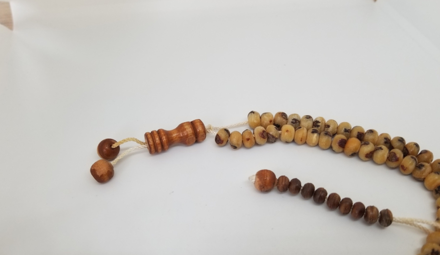 HURMA ÇEKİRDEĞİNDEN YAPILMIŞ OSMANLI DÖNEMİ 99 LUK NAMAZ TESPİHİ