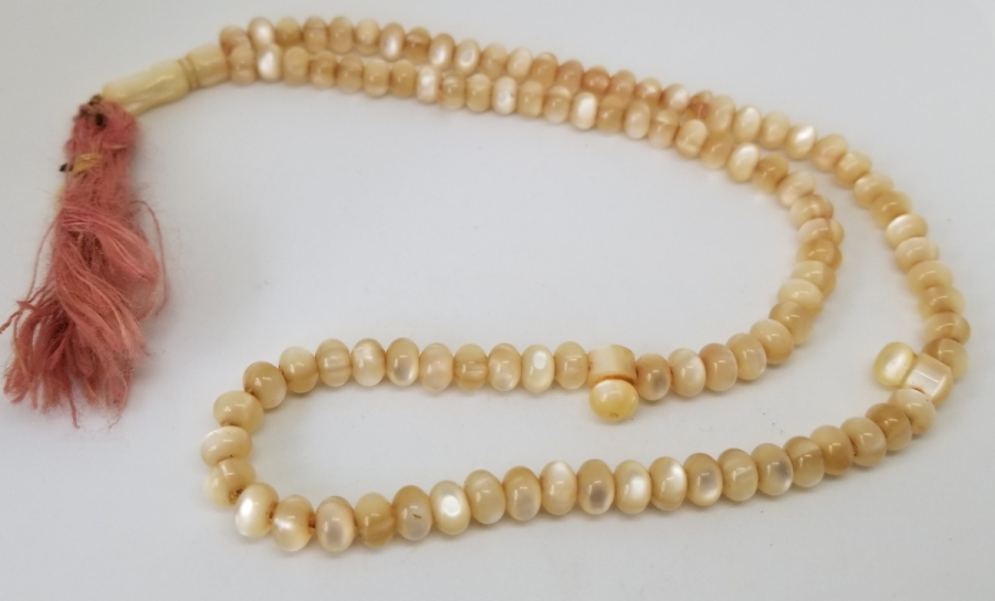 OSMANLI DÖNEMİ KEMANE TORNA YAPIMI 99 LUK SEDEF NAMAZ TESPİHİ