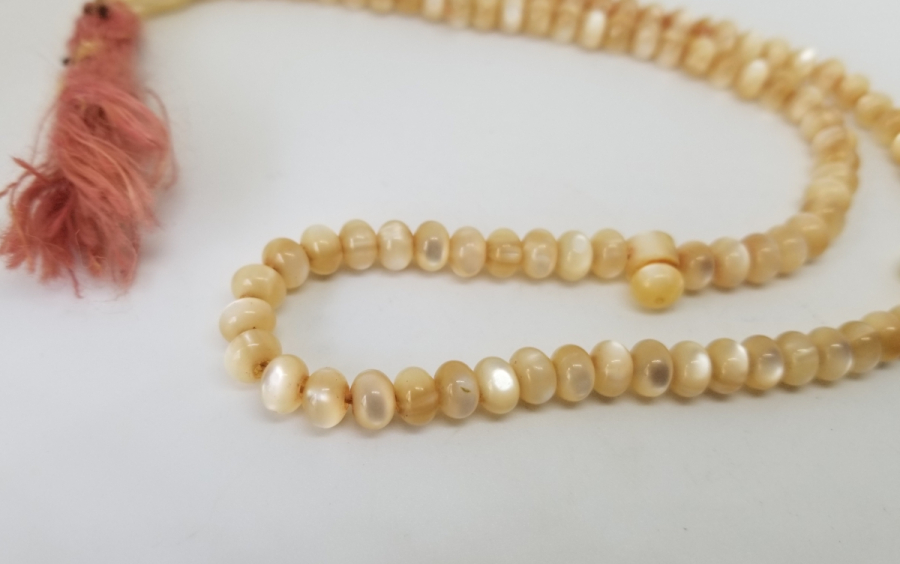 OSMANLI DÖNEMİ KEMANE TORNA YAPIMI 99 LUK SEDEF NAMAZ TESPİHİ