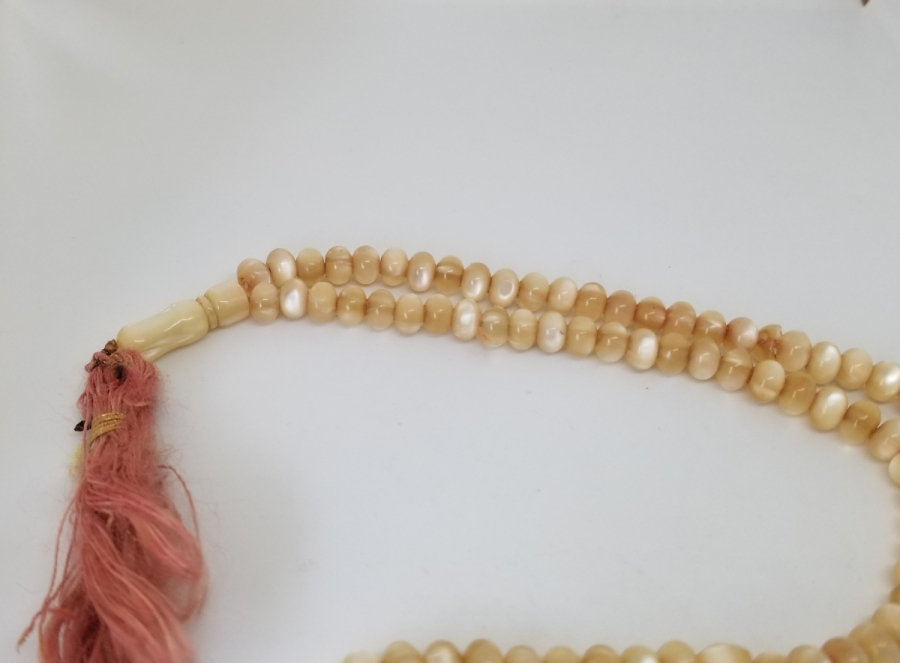 OSMANLI DÖNEMİ KEMANE TORNA YAPIMI 99 LUK SEDEF NAMAZ TESPİHİ