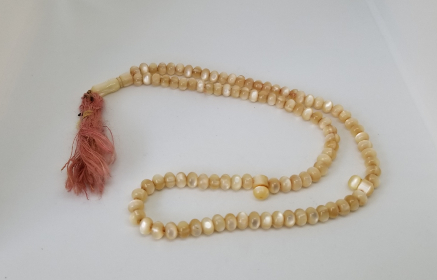 OSMANLI DÖNEMİ KEMANE TORNA YAPIMI 99 LUK SEDEF NAMAZ TESPİHİ