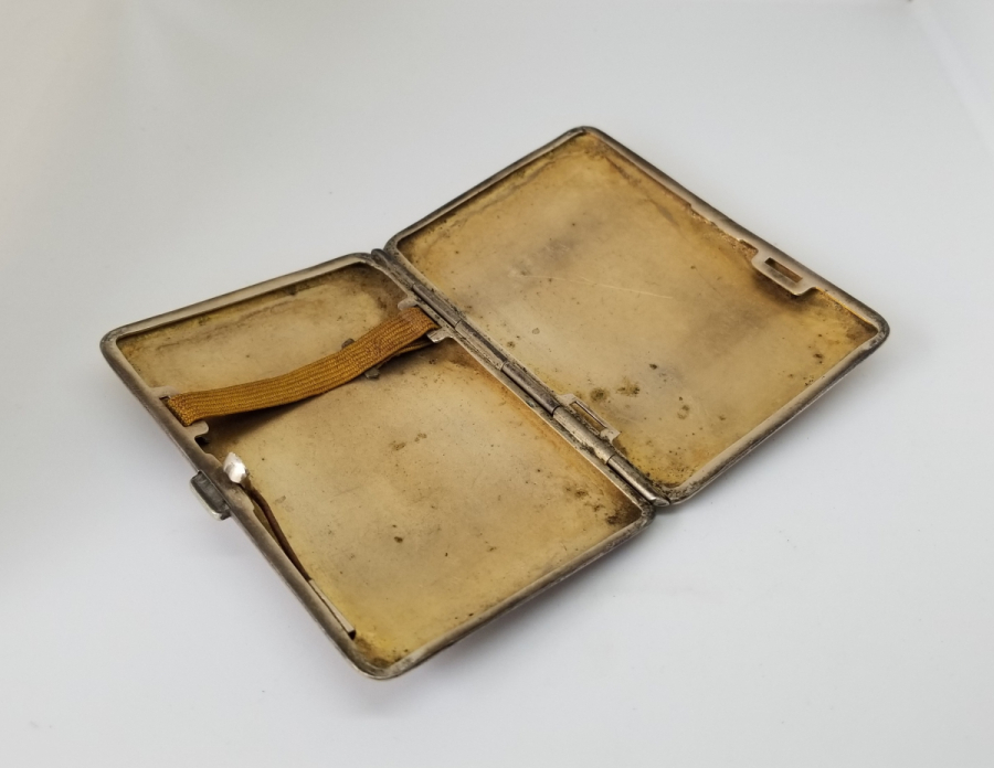 GÜMÜŞ KAPLAMA ANTİKA SİGARA TABAKASI