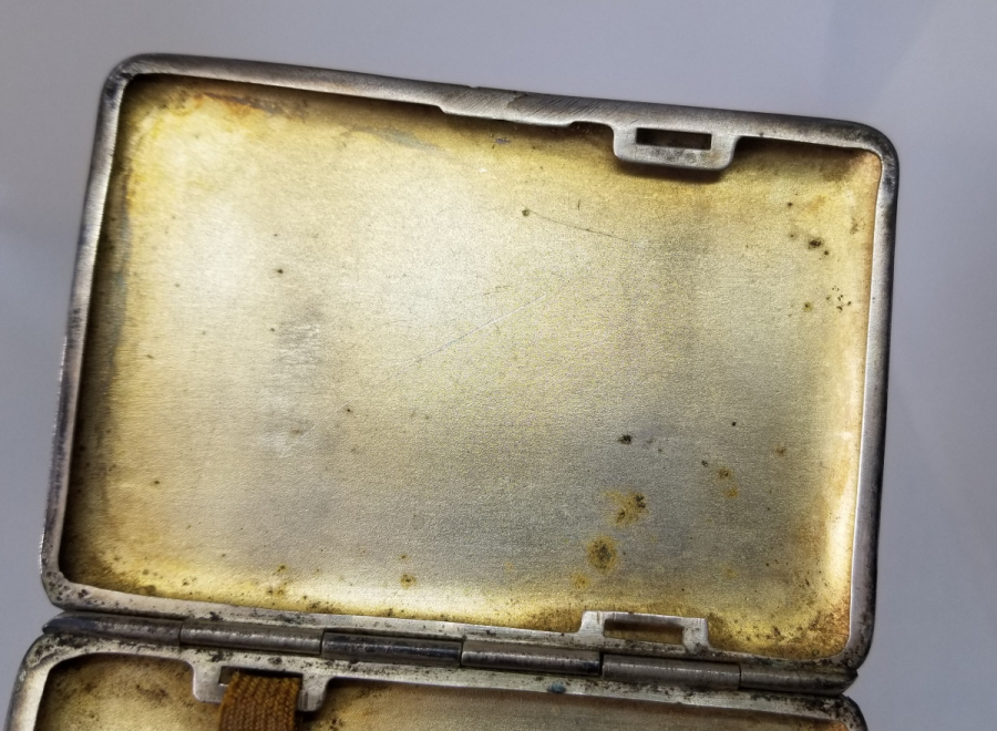 GÜMÜŞ KAPLAMA ANTİKA SİGARA TABAKASI