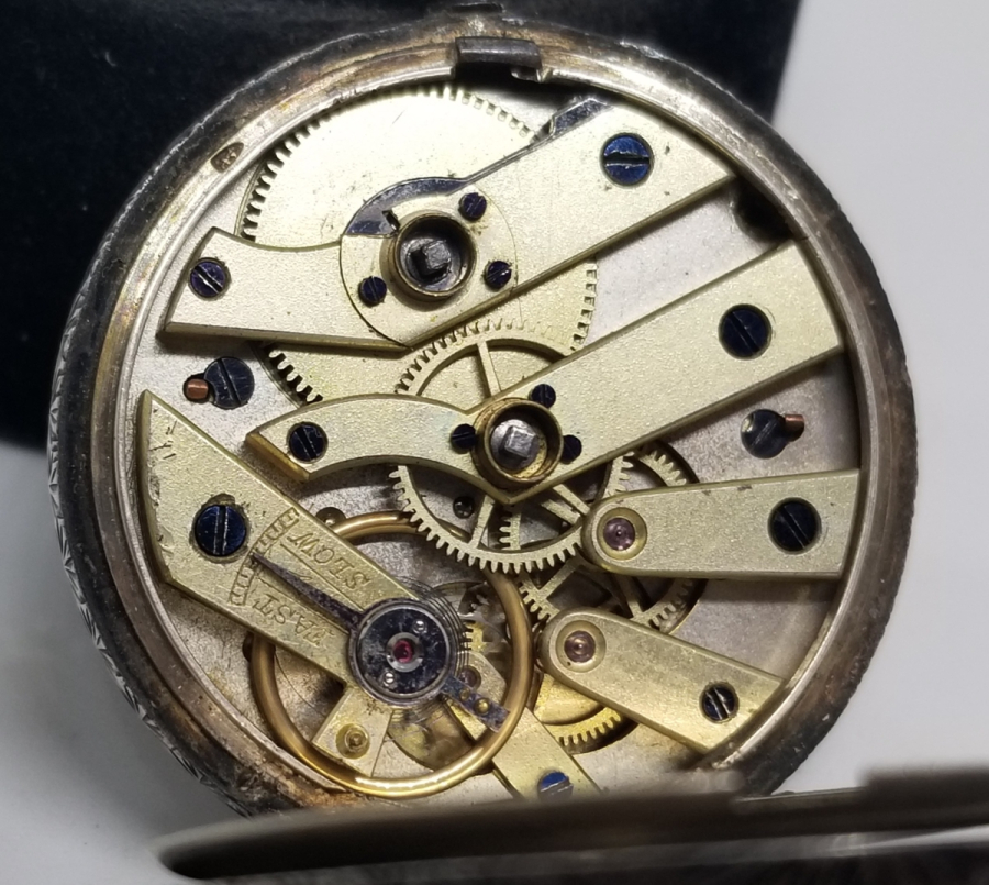 KADRANI ALTIN VE VAV HARFLERİYLE BEZELİ OSMANLI DÖNEMİ GÜMÜŞ CEP SAATİ