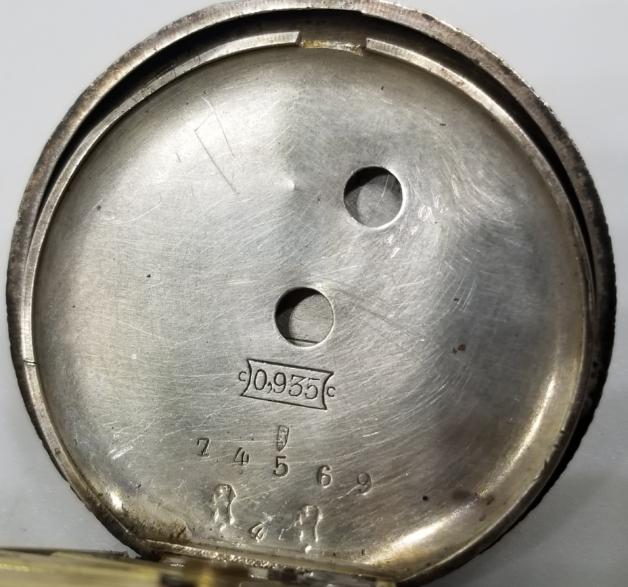 KADRANI ALTIN VE VAV HARFLERİYLE BEZELİ OSMANLI DÖNEMİ GÜMÜŞ CEP SAATİ