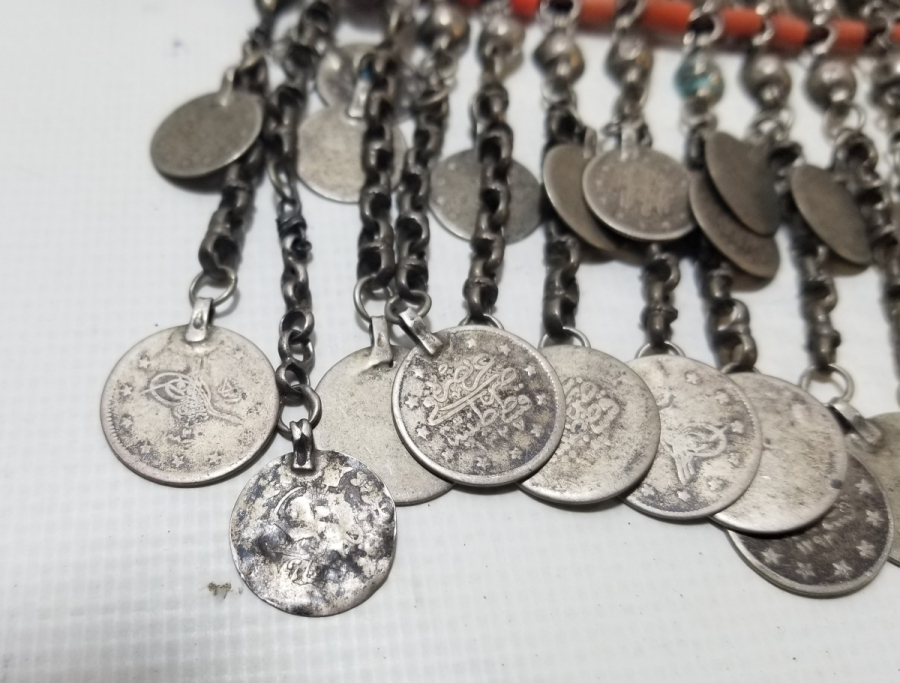 ÜZERİ OSMANLI PARALI OSMANLI DÖNEMİ MERCAN TAŞLI GIDIKLIK - GERDANLIK