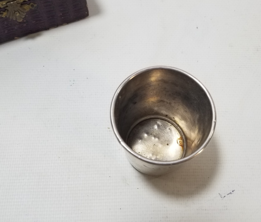 ORİJİNAL KUTUSUNDA OSMANLI DÖNEMİ GÜMÜŞ BARDAK