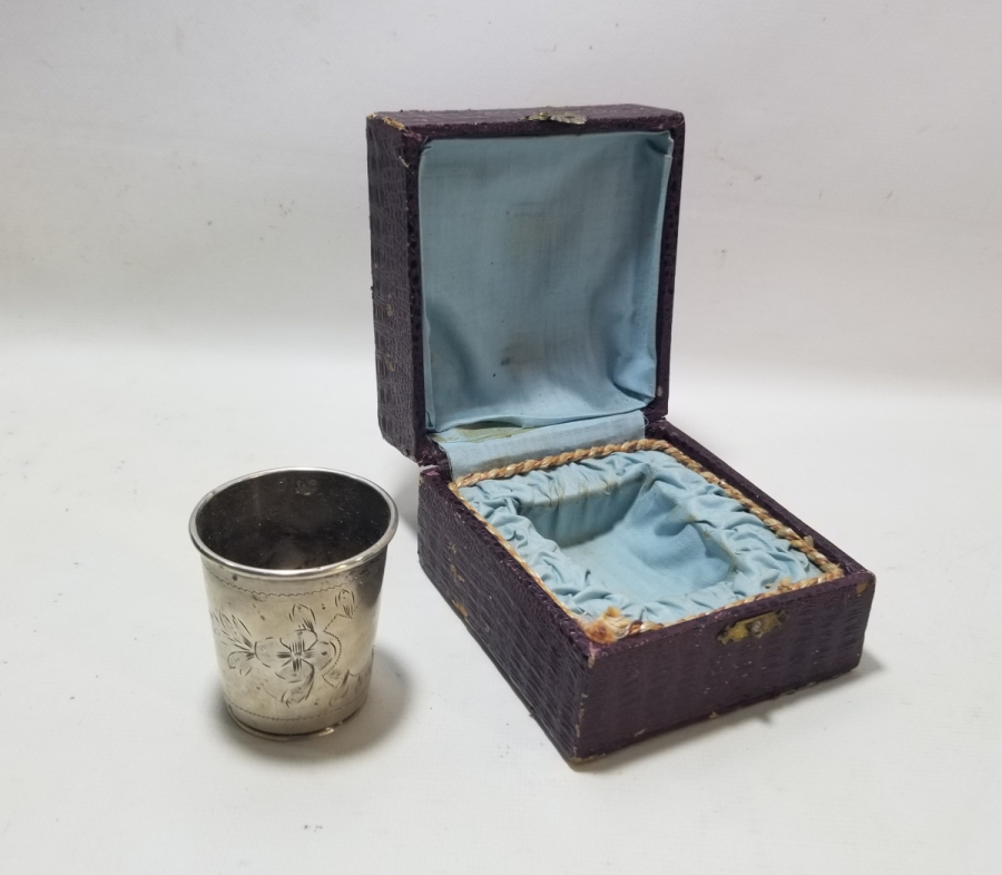 ORİJİNAL KUTUSUNDA OSMANLI DÖNEMİ GÜMÜŞ BARDAK