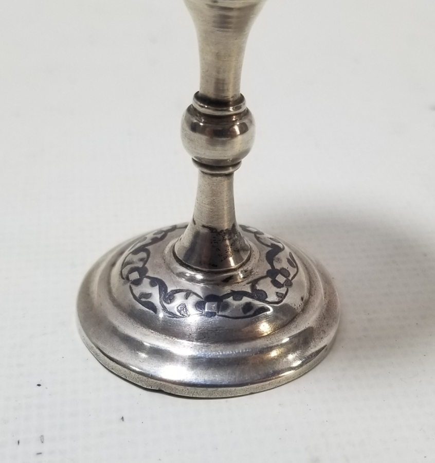 ANTİKA GÜMÜŞ SAVATLI RUS KADEH