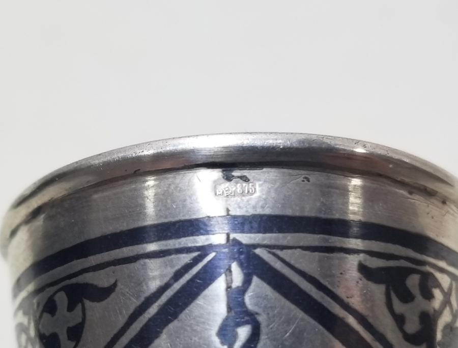 ANTİKA GÜMÜŞ SAVATLI RUS KADEH